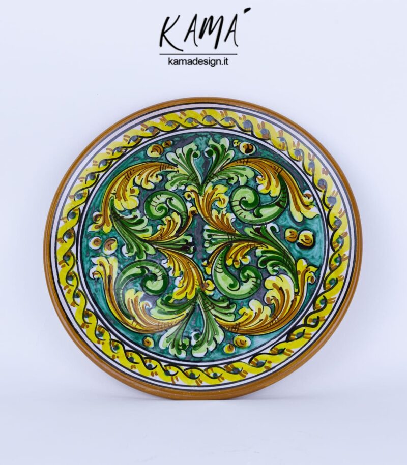 piatto ornamentale ceramica di caltagirone