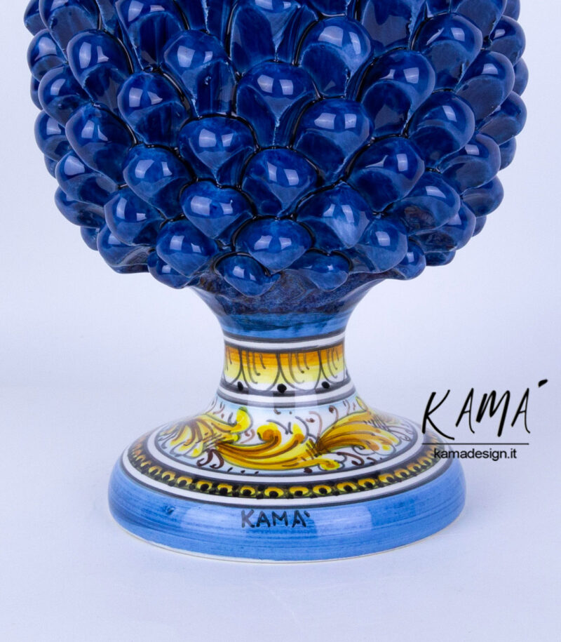 Pigna Caltagirone h 30 blu antico - immagine 2