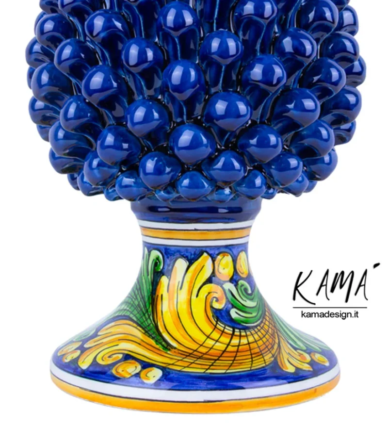 Pigna Caltagirone h 30 blu antico - immagine 2